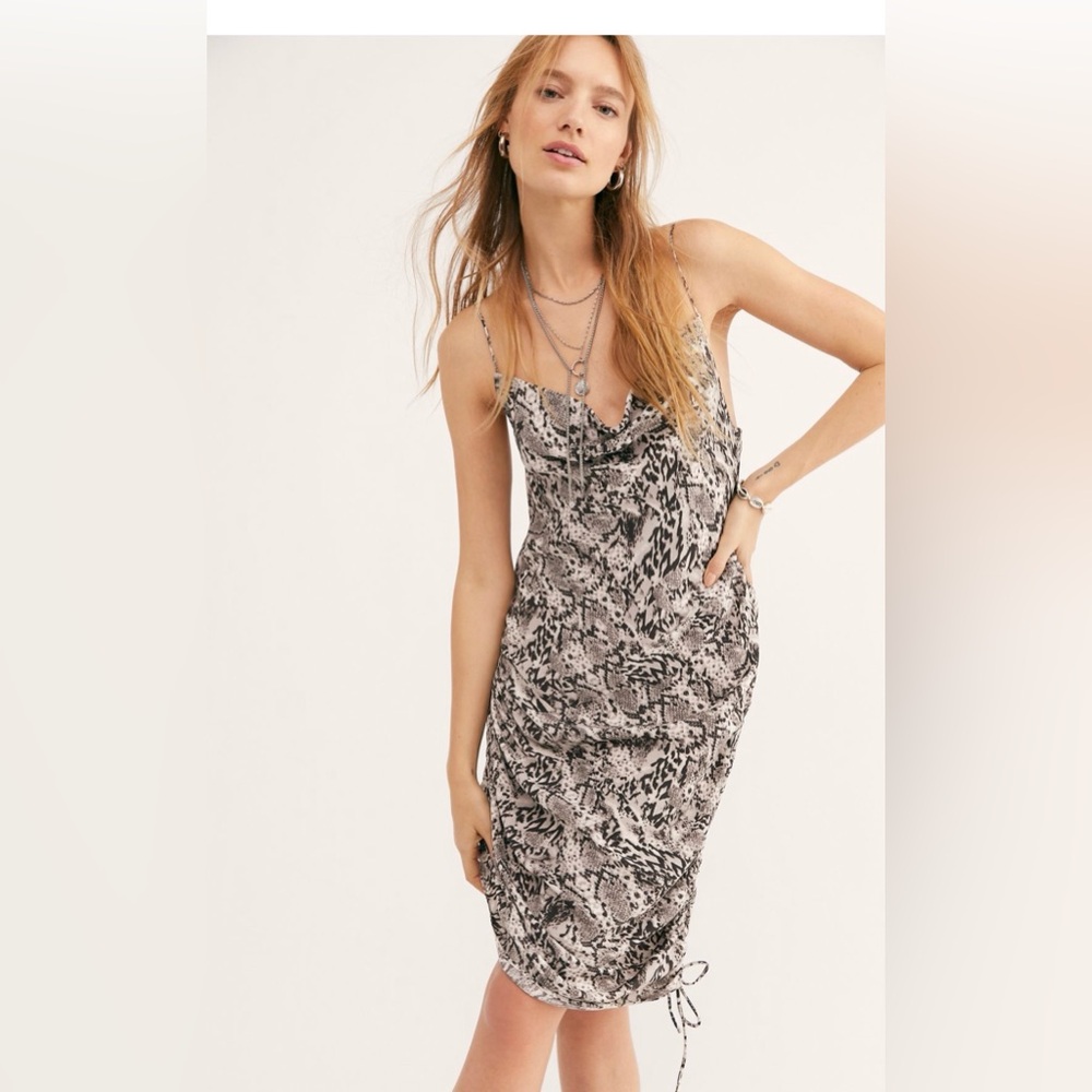 Free people day to night printed slip dress